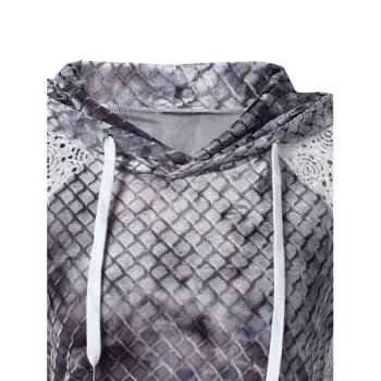 Snake Print Kangaroo Pocket Hoodie -