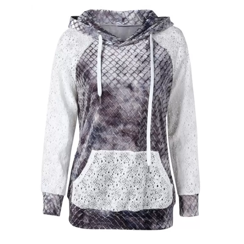 Snake Print Kangaroo Pocket Hoodie -