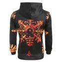 Snowflake Print Pocket Long Sleeve Hoodie -