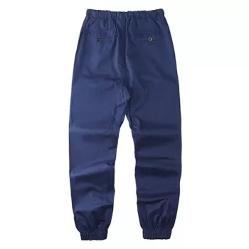 Solid Drawstring Waist Jogger Pants - Deep Blue