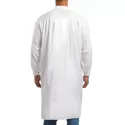 Solid One Button Long Shirt - White