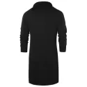 Solid Open Front ongline Coat - Black
