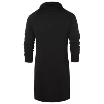 Solid Open Front ongline Coat - Black