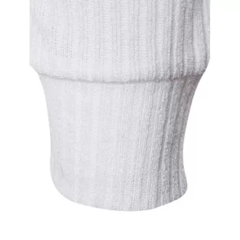 Solid Pocket Button Up Thin Knit Sweater - White