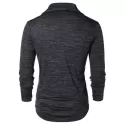 Space Dye Turtle Neck T-shirt - Black