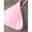 Spaghetti Strap Low Waisted Bikini Swimwear - Pink