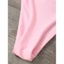 Spaghetti Strap Low Waisted Bikini Swimwear - Pink