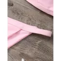 Spaghetti Strap Low Waisted Bikini Swimwear - Pink