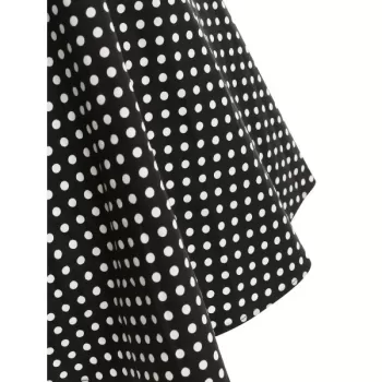 paghetti trap Polka Dot Retro Dress - Black