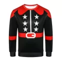 Star Belt Print Sweatshirt - Black