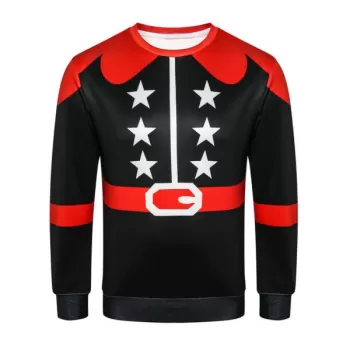 Star Belt Print Sweatshirt - Black