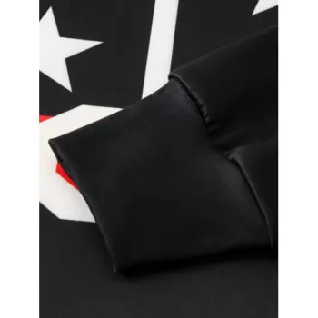 Star Belt Print Sweatshirt - Black