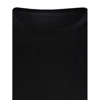 Star Pattern Contrast Color T-shirt - Black