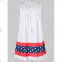 Stars and Stripes ini Sleeveless Dress - White