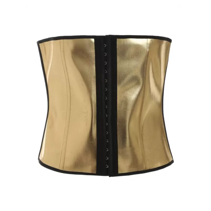 Strapless Metallic Corset - Gold