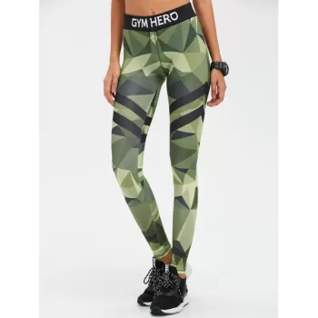 Stretchy Camo Print Yoga eggings - Camouflage Color