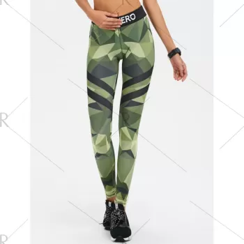 Stretchy Camo Print Yoga eggings - Camouflage Color