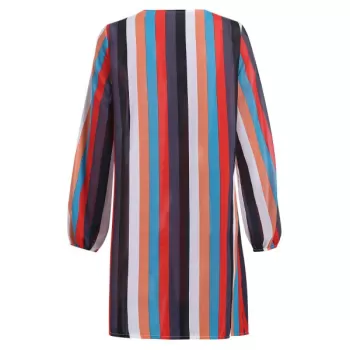 Striped Colorful Shift Mini Dress -