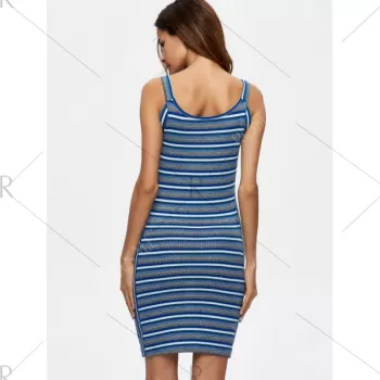 Stripes Sheath Tank Mini Dress - Stripe