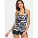 tripes trappy Tankini et - Black
