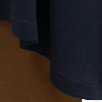 tylish Faux Twinset Design coop Neck Long leeve T-hirt For Women - Cadetblue