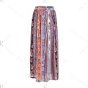 Stylish High Waisted Vintage Print Women's axi Skirt - Jacinth