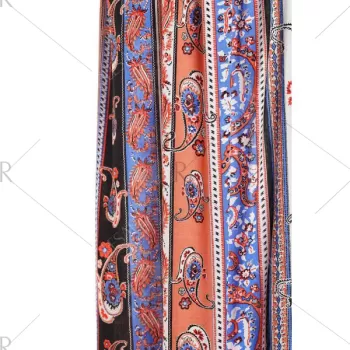 Stylish High Waisted Vintage Print Women's axi Skirt - Jacinth