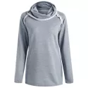 tylish Long leeve Turtleneck olid Color Women's weatshirt - Gray