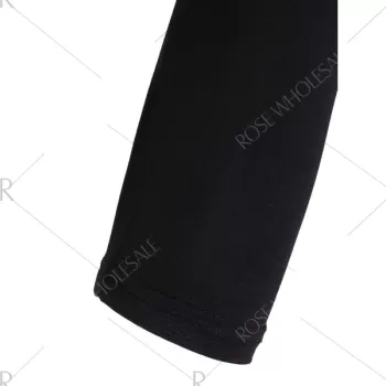 tylish Off-The-houlder Long leeve Color Block Laciness Women's Dress - White