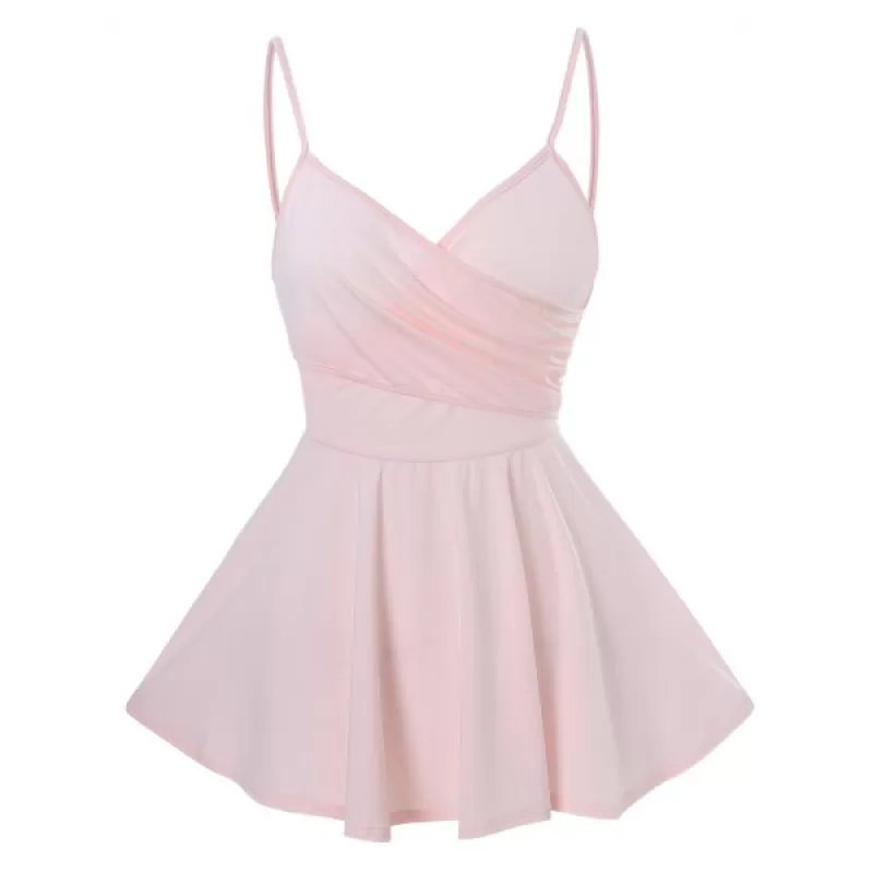 Surplice Cami Tank Top - Pink