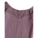 Thumbhole Eyelet Long leeve port Top - Purple