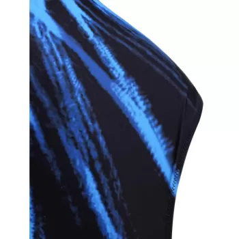 Tie Dye Push Up One-piece Cut Out wimsuit - Blue