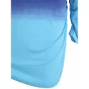 Trendy Hooded Ombre Color Long Sleeve Hoodie For Women - Blue