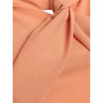 Twist Front Off The Shoulder Dress - Orange