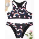 Unicorn Rainbow Racerback Bikini Swimwear -