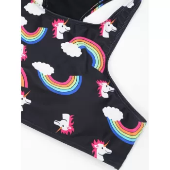 Unicorn Rainbow Racerback Bikini Swimwear -