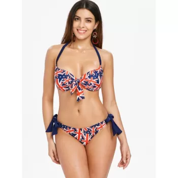 United Kingdom Flag Bikini Set - Fire Engine Red