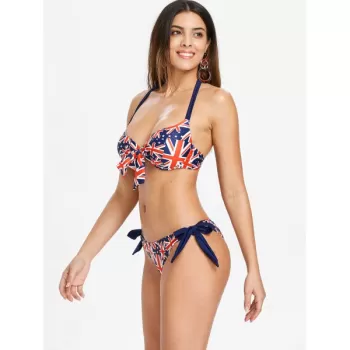 United Kingdom Flag Bikini Set - Fire Engine Red