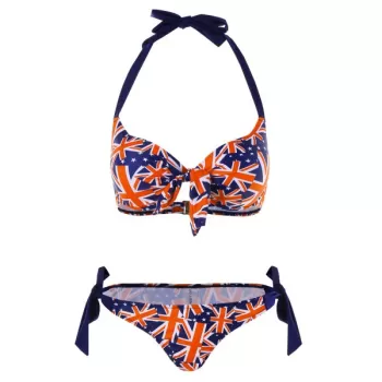 United Kingdom Flag Bikini Set - Fire Engine Red