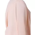 V Neck Asymmetrical Surplice Dress - Light Pink