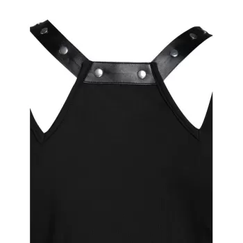 V Neck Long Sleeve Printed T Shirt - Black