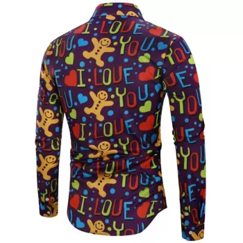 Valentine's Day etters Heart Print Casual Shirt -