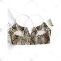 Valentine erpentine Print Bralette Outfits - andy Beige
