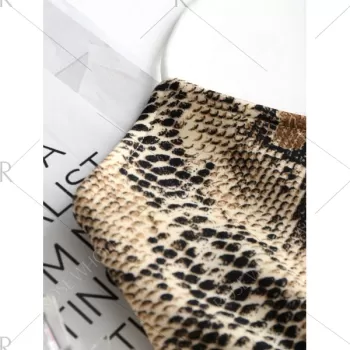 Valentine erpentine Print Bralette Outfits - andy Beige