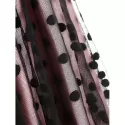 Vintage Mesh Insert Polka Dot wing Dress - Black