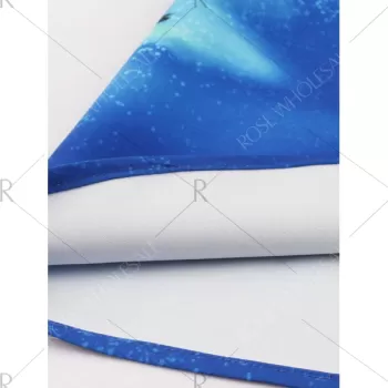 Vintage nowflake Cottage Print Christmas Dress - Cerulean