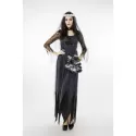Women\'s Zombie Ghost Bride Fancy Dress Halloween Costume - Black And Grey
