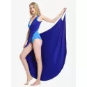 ZAN.TYLE Beach Cover Up Wrap Dress - Blue