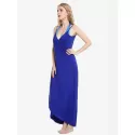 ZAN.TYLE Beach Cover Up Wrap Dress - Blue