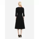 ZAN.STYLE Below the Knee Long Sleeve Dress - Black